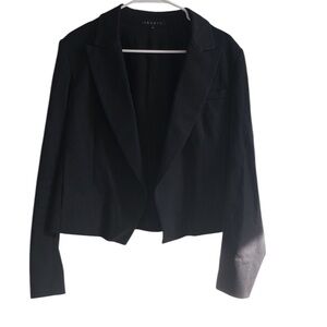 Theory JoLi black cropped blazer size 12